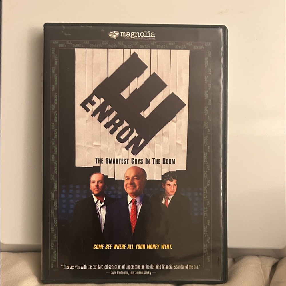 Magnolia Enron Documentary DVD with Black and Blue Cover